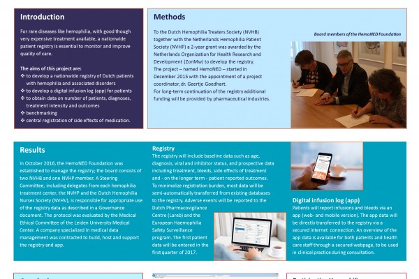 HemoNED presented at EAHAD 2017 HemoNED presented at EAHAD 2017