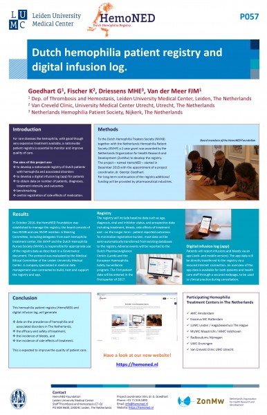 HemoNED gepresenteerd tijdens EAHAD congres HemoNED gepresenteerd tijdens EAHAD congres