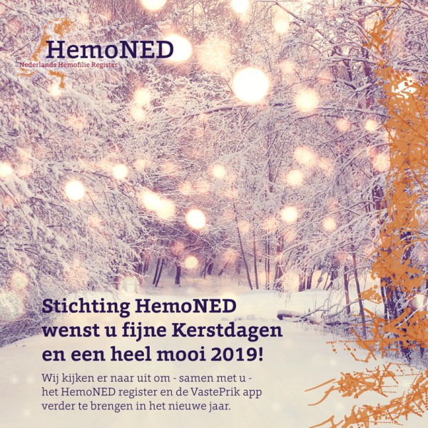 HemoNED wenst u fijne Kerstdagen en een heel mooi 2019! HemoNED wenst u fijne Kerstdagen en een heel mooi 2019!