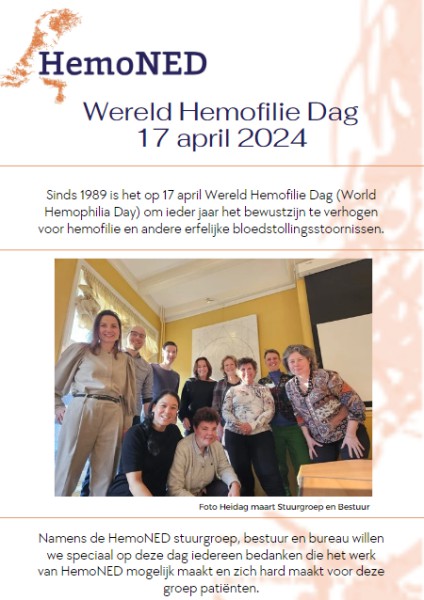 Wereld Hemofilie Dag 2024