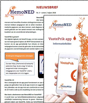Folder VastePrik & HemoNED Nieuwsbrief Folder VastePrik & HemoNED Nieuwsbrief