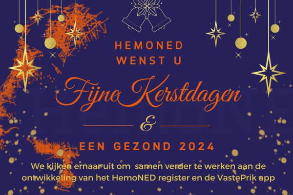 HemoNED wenst u fijne feestdagen en een gezond 2024