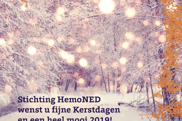 HemoNED wenst u fijne Kerstdagen en een heel mooi 2019!