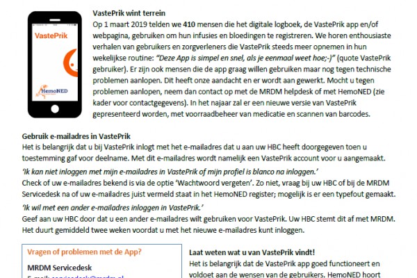 4e Nieuwsbrief HemoNED 4e Nieuwsbrief HemoNED