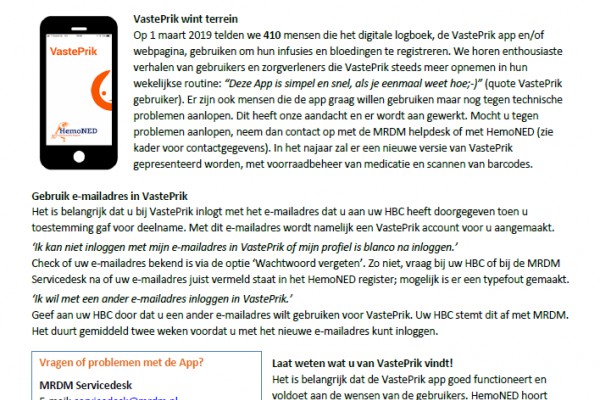 4e Nieuwsbrief HemoNED