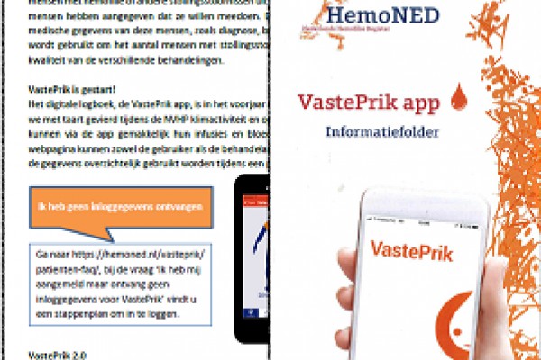 Folder VastePrik & HemoNED Nieuwsbrief